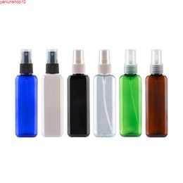 100ml X 50 Mist Sprayer Pump Coloed Plastic Bottles 100cc Fine Spray Perfume Container Square Empty Cosmetic Tinhigh quatiy