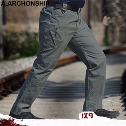 IX9 Men Militar Tactical Pants Combat Trousers SWAT Army Military Pants Mens Cargo Outdoors Pants Casual Cotton Trousers 201110