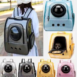 New Foldable WaterProof Pet Cat backpack Pet Dog Carrier Bag Bubble Space Pet Carrier Backpack for Cat Small Dog Outdoor Handbag LJ201225