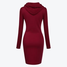 Velvet Hooded Hoodie Dress Women Spring Autumn Sweatshirts Long Sleeve Hoodies Pockets Sweatshirt Hoody Pullovers Dresses 201204