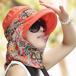 Free shipping summer hats for women chapeu feminino new fashion visors cap sun collapsible anti-uv hat 9 Colours outdoor Y200714