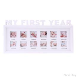 Creative DIY 0-12 Month Baby "MY FIRST YEAR" Pictures Display Plastic Photo Frame Souvenirs Commemorate Kids Growing A07 20 201211