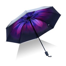 Men Women Sun Rain Umbrella UV Protection Windproof Folding Compact Outdoor Travel Umbrellas LBShipping For Men 201112