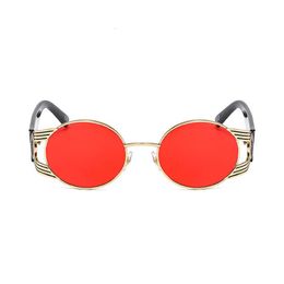 Machine Punk Round Lens Vintage Sunglasses Unisex Fashion Eyewear Metal And PC Frame With Colors UV400 Lenses