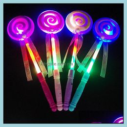 Led Light Sticks Lighted Toys & Gifts Lighting Up Flashing Lollipop Wand Glow Stick Halloween Christmas Party Accessory Kids Girls Fancy Dre