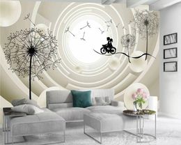 Classic 3d Wallpaper Wall Papers Home Decor Expanding Space Dandelion Romantic Flora Decorative Silk 3d Mural Wallpaper