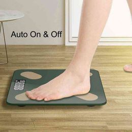 Smart Bluetooth APP Digital Weight Health Monitor Bathroom Body Fat Scale Small Household Weighing Scale Load 180kg H1229