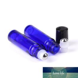 700pcs/lot Blue Aromatherapy Essential Oil Roller Bottles Portable 10ml Glass Roll On Refillable Bottles With Metal Ball