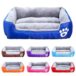 Paw Large Dog Bed Pet Sofa Puppy Waterproof Kennel Warm Cozy Soft Winter Cat Basket Mat House Petshop Cama Perro Labrador 201223