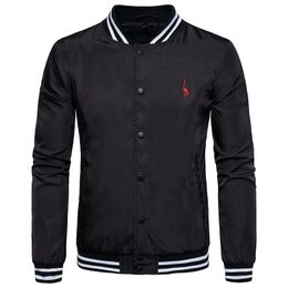 Fashion Giraffe Brand Baseball Jacket Men Casual Stand Collar Bomber Jacket Waterproof Sporting Mens Jackets US Size 201123