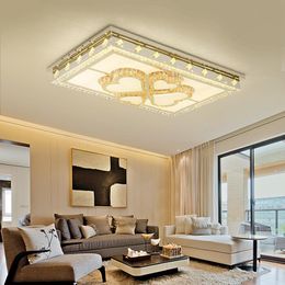 Ceiling Lights Living Room Light Simple Modern Atmosphere Home Luxury Lobby Creative Rectangular LED Crystal Lamps Lighting