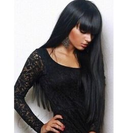 New Urban Fashion Black Long Women's Straight Synthetic Wig