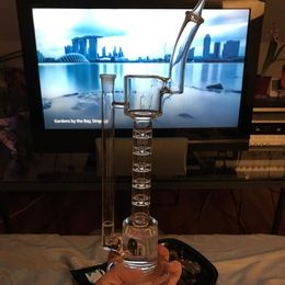 Hookahs Straight Tube Glass Bongs Water Pipes heady Glass Bubbler Recycler Oil Dab Rigs Chicha Water Bongs With 18mm banger