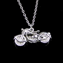 Fashion 34*16mm Motorcycle Motorcross Pendant Necklace Link Chain For Female Choker Necklace Creative Jewellery party Gift