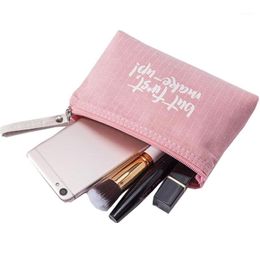 Cosmetic Bags & Cases Multi-Function Travel Bag For Makeup Female Zipper Purse Cosmetics Make Up Beauty Letter Print Wash Handbags1