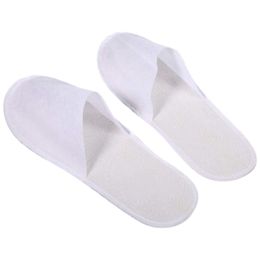 1Pairs of Disposable slippers White Spa Hotel for Guests Men and Women Closed Toe Slippers