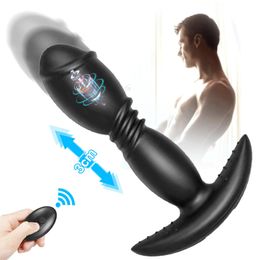 Telescopic Prostate Massager Male Anal Vibrator Butt Plug Stimulator Wireless Remote Adult Products for Couple sexy Toys Men