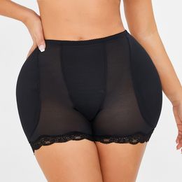 Women Low Waist Underwear Sponge Pads Body Shapers Hips Up Belly Slim Fake Ass Pants Padded Shapewear Panties Hip Pads Plus Size