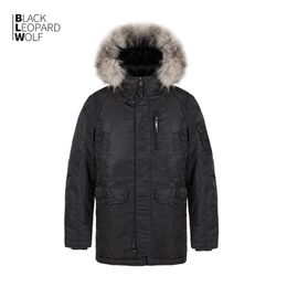 Blackleopardwolf New Winter Men Jackets with Real Fur High Quality men's jackets thick warm Outerwear Winter Parka Men 1679 201203