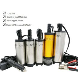 Portable Mini 12V 24V DC Electric Pump For Pumping Diesel Oil Water Aluminium Alloy Shell 12L/min Fuel Transfer Pump