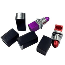 Metal Lipstick Pipe Lipstick Pipe Portable Metal Smoking Pipes Magic Novelty Gift For Woman Red Purple Pink color free