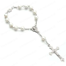 -Freies Verschiffen katholischen Rosenkranz Halskette Glasperlen Dekade Rosenkranz Pendent für Frauen Geschenk