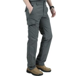 Quick Dry Casual Pants Men Summer Army Military thin Trousers Mens Tactical Cargo Pants Male lightweight Grey Navy Blue Green 201110