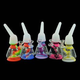 monster water pipe silicone smoking bong with bowl slant mouth suction smoke silicone bong hookah portable new