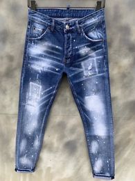 fashionable european and american mens casual jeans in highgrade washed handworn tight and ripped motorcycle jeans lt016