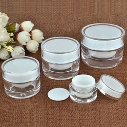 5 10 15 20 30 50 G ML Empty Clear Upscale Refillable Acrylic Makeup Cosmetic Face Cream Lotion Jar Pot Bottle Container with