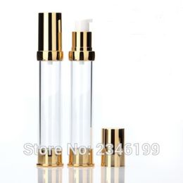 20ML 30ML 20pcs/lot Clear Travel Portable Airless Cosmetic Bottle, Empty Gold/Silver Lotion Pump Bottles, DIY Spray Containers