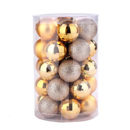 34pcs Christmas Tree Ball Sets 8cm 6cm 4cm Christmas Decorations Wedding Home Party Ornaments Xmas Hanging Bauble Decor Gifts 201203
