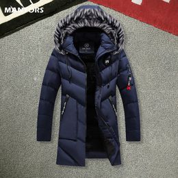 Homens Parkas Pele Jaqueta Hooded Inverno Algodão Acolchoado Parka Casacos Mens Grosso Quente Negócios Marca Roupas Moda Overcoats 20113