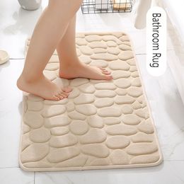 Memory Foam Bathroom Rug 50*80cm Thick Super Water Absorption Machine Washable Soft Comfortable Floor Bath Mat