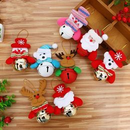 Christmas decorations Christmas Tree Pendant Santa Claus doll holding bell Bell Pendant ornaments small gifts T2I51682