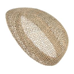 Summer Hats for Men Women Hollow Out Berets Seaweed Straw Woven Breathable Peaked Cap Outdoor Sun Hat Y200714