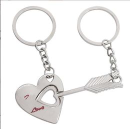2022 new 100pairs/lot=200pcs stainless steel "capture your heart" key chain sets key ring Favours wedding gifts for guest