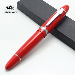 JINHAO 159 Top Fashion brand Boligrafos red Caneta Material Escolar High Quality Gloss RollerBall Pen Star Twist #159 201202