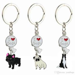 Heart Keyrings Animal Keychain Dog Bone Key Chains for Women Men Girls Boys Promotion Fashion Pet Charm Key Ring Jewellery