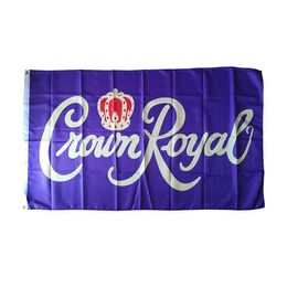 Crown Royal Flags 3x5 FT High Quality Banners For Decoration Gift Double Stitching Indoor Outdoor Polyester Advertising