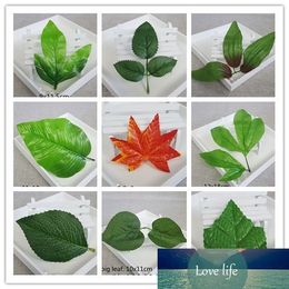 30pcs Fake Leaves Artificial Simulation Silk Leaf for Diy Wedding Bouquet Flower Material Decoration Peony Lily Rose Hydrangea