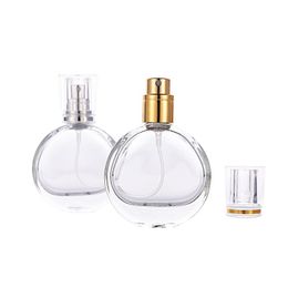 Exquisite Glass Perfume Spray Bottles Portable Cosmetic Containers With Atomizer Clear Empty Bottle Refillable Travel Bottle GH1285-1