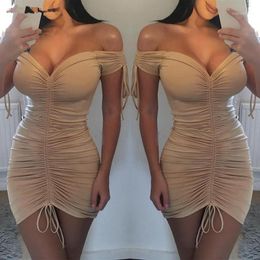 UK Women Bodycon Pencil Dress Ladies Summer Clubwear Mini Dress Women Summer Sexy Dresses Polyester V-neck Dresses1