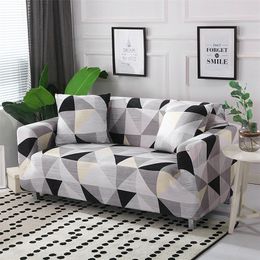 Geometric square sofa cover couch cover Polyester bench Covers Elastic stretch Furniture Slipcovers For home decoration LJ201216