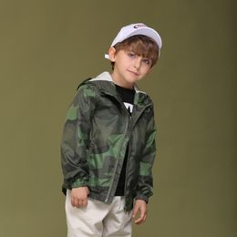 Boys Camouflage Coat Spring Autumn New Children's Casual Loose Hooded Coat Fashion Clothes Jacket For Kids Outwear Outfits 201126