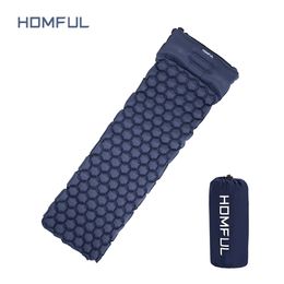 Hitorhike/Homful Inflatable Sleeping Pad Moisture-proof Camping Mat With Pillow air mattress glamping Cushion inflatable sofa 220216