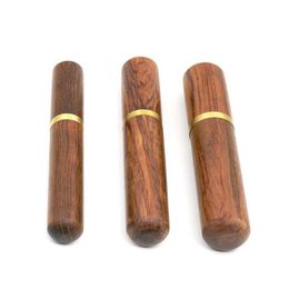 Natural Wooden Cigar Storage Tube Stash Case Storage Bottle Seal Portable Handmade Container Jar For Cigarette Herb Pill Tobacco Smoking
