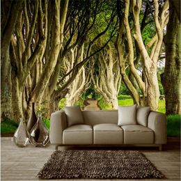 beibehang wallpaper wall murals wall stickers towering trees trees trail beautiful road landscape background wall