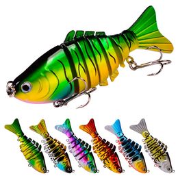 Yüksek Kalite 6 Renk 9.5 cm 15g ABS Balıkçılık Lure Bas Alabalık için Çok Eklemli Swimbaits Yavaş Batan Biyonik Yüzme Lures Bas Tatlısu Tuzlu Su