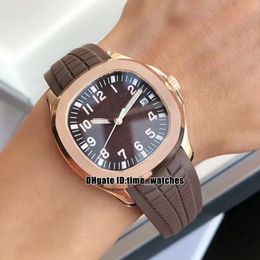 12 Colours New Date Rose Gold Case 5167 Watch 5167R-001 Miyota 8215 Automatic Mens Watch Brown Textured Dial Rubber Strap 5168 Gents Sport Wristwatches